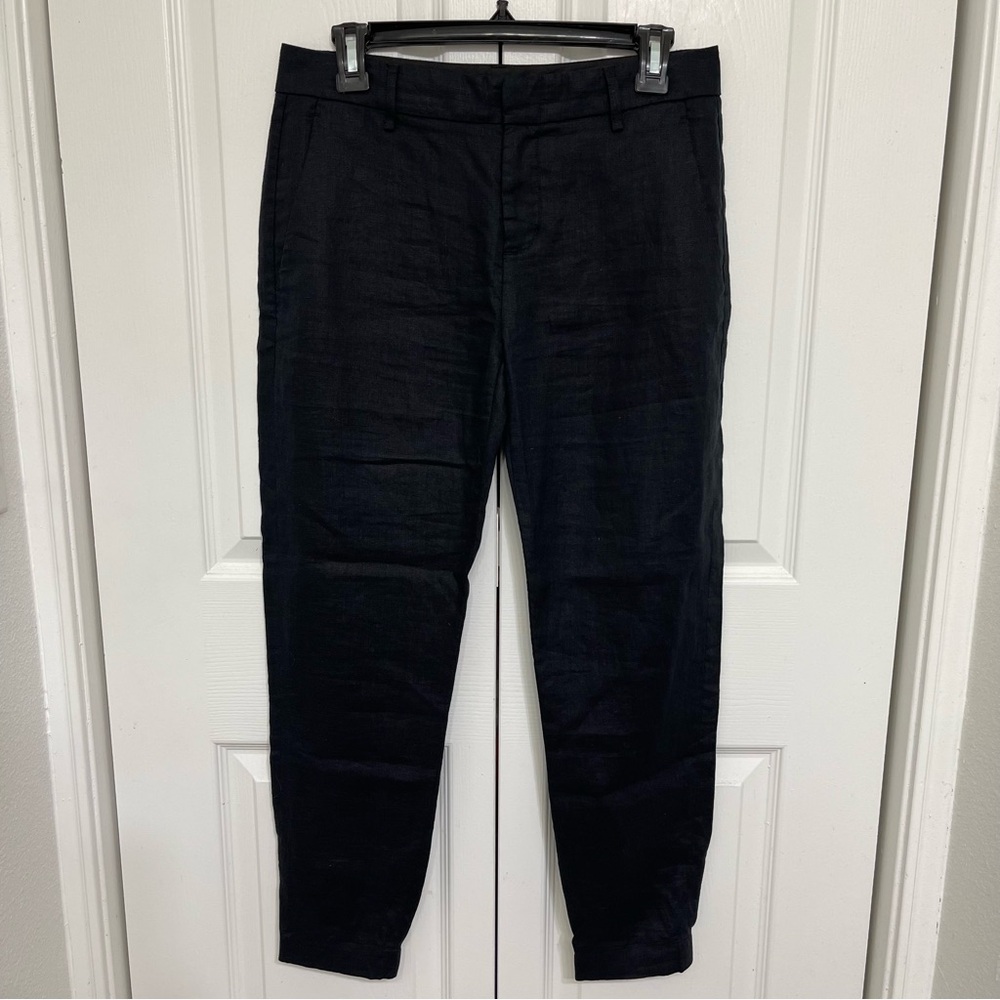 EUC Vince 100% Linen Black Pants Size 2